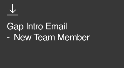 Tile - Gap Intro Email New Team Member