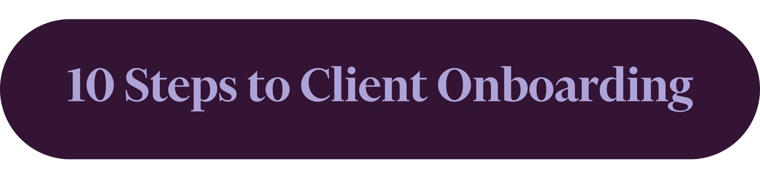 10 Steps to client onboarding